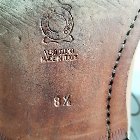 Jenny B. Shoes Jenny B Mens Bluchers Derby Tan Leather Hand Made In Italy Oxford Dress Shoes